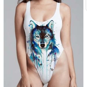 Dark Wolf One-piece Swim